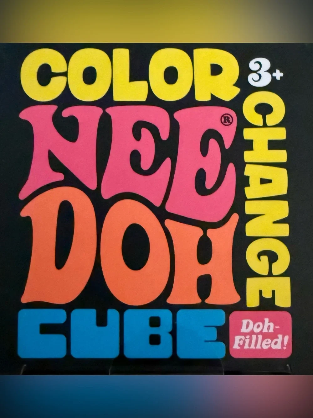 SCHYLLING NEEDOH COLOR CHANGE CUBE BRIGHT BLUE SQUEEZE TOY TRENDING!! NIB